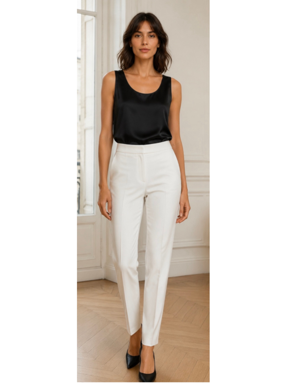 Women's Prada White Trousers, Size 42/6 Italian Luxury New